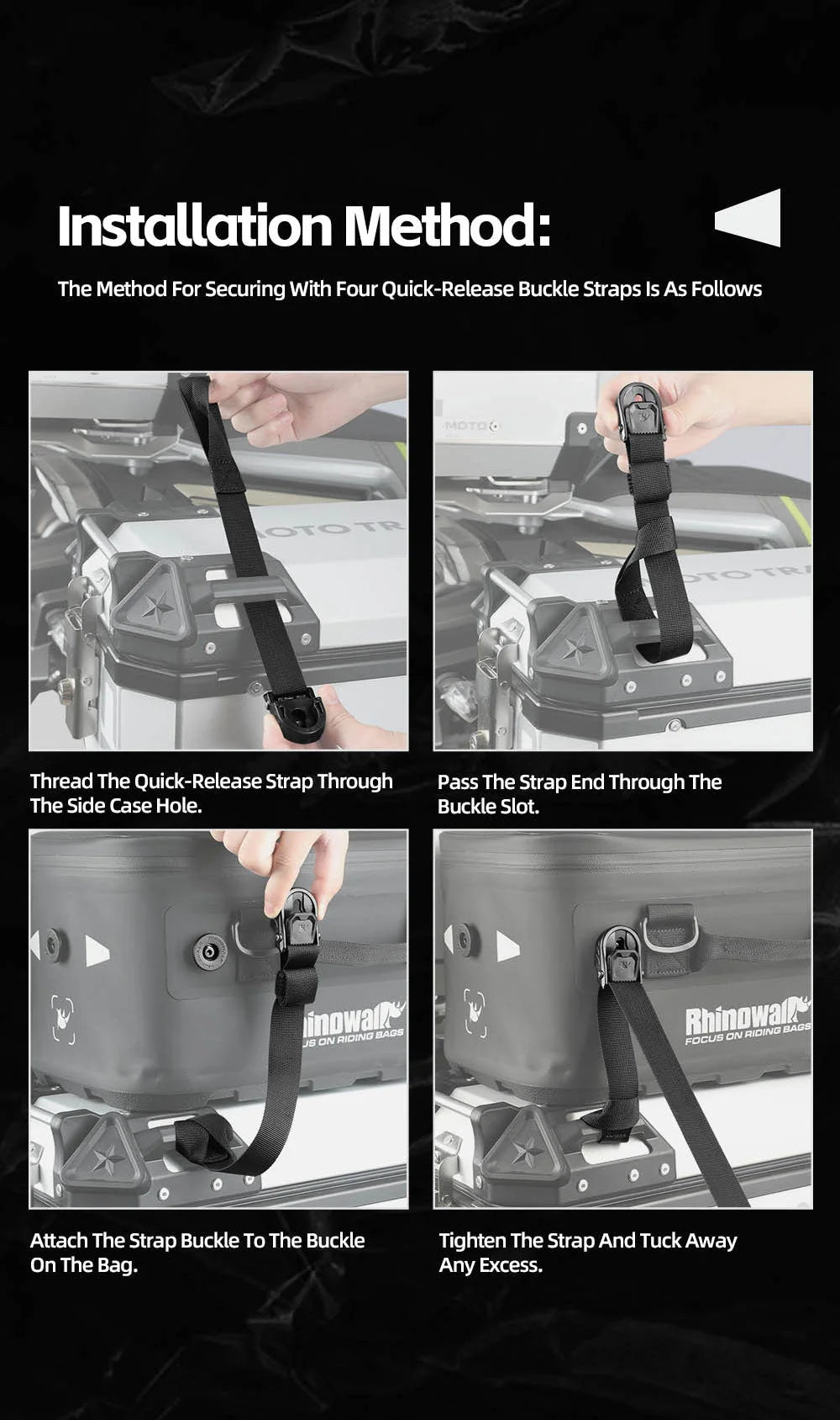 RHINOWALK WATERROOF SIDE CASE EXPANSION BAG 16L
