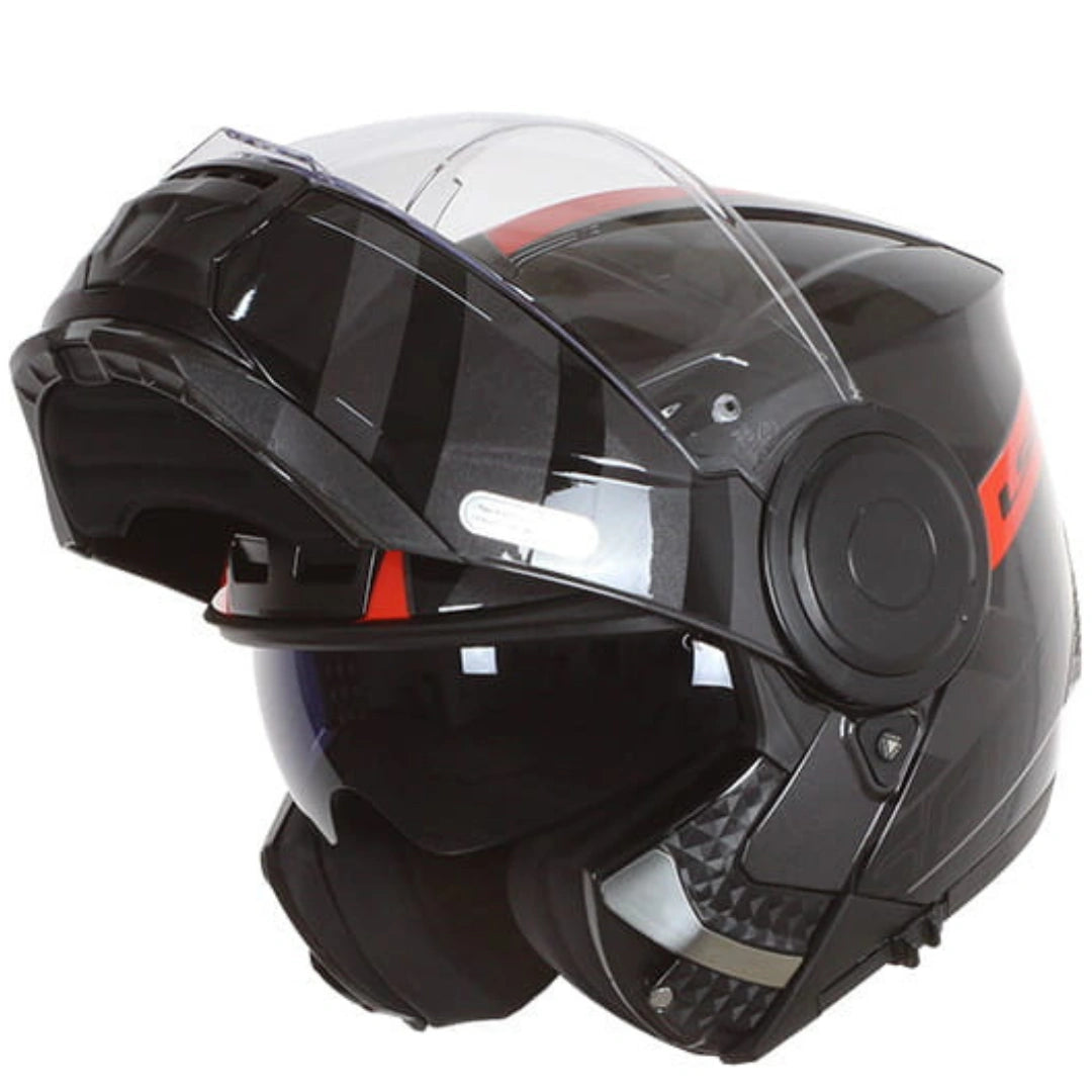 LS2 FF902 SCOPE II HAMR GLOSS BLACK TITANIUM RED