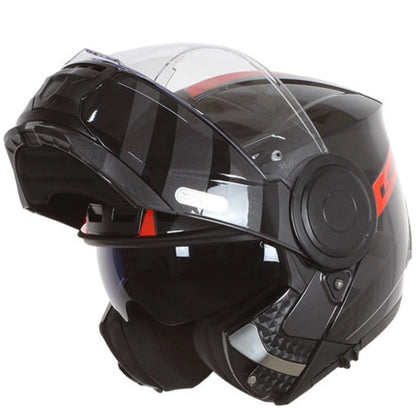 LS2 FF902 SCOPE II HAMR GLOSS BLACK TITANIUM RED