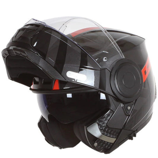 LS2 FF902 SCOPE II HAMR GLOSS BLACK TITANIUM RED