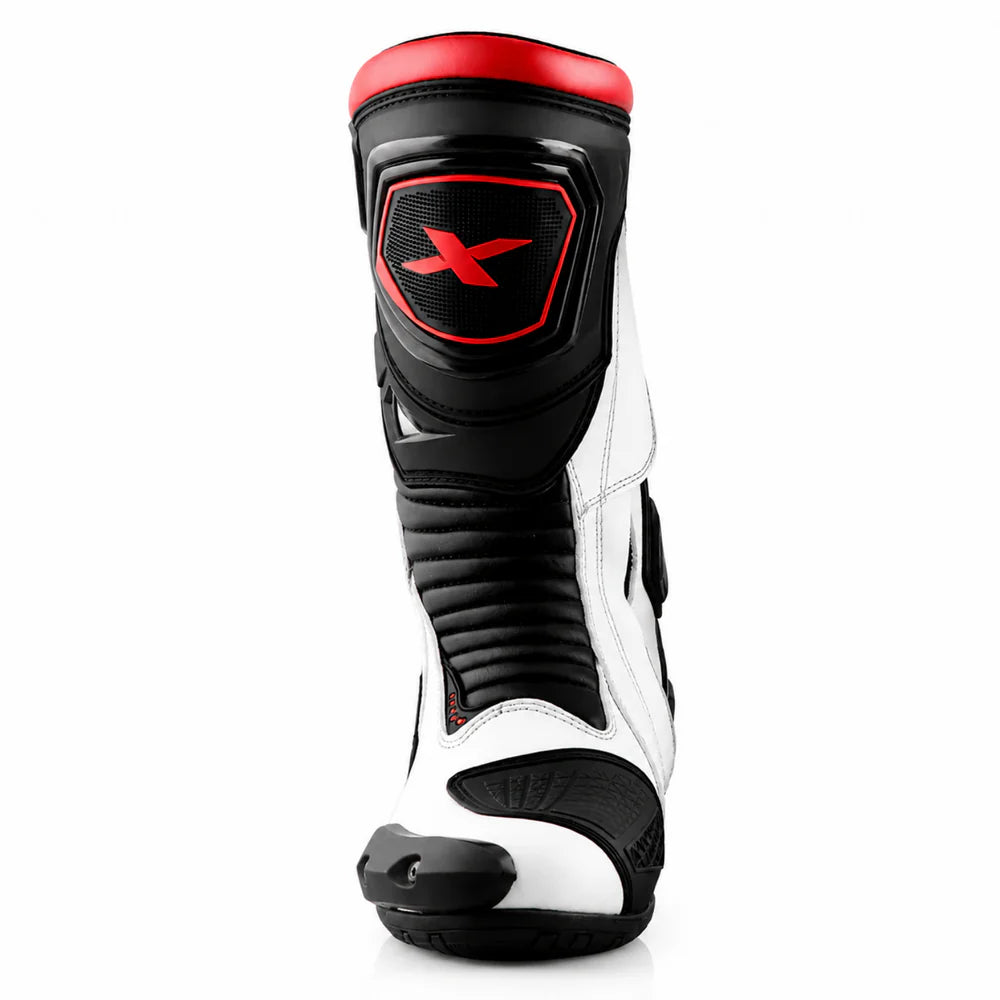 AXOR SLIP STREAM PRO RIDING BOOTS- BLACK/WHITE/RED
