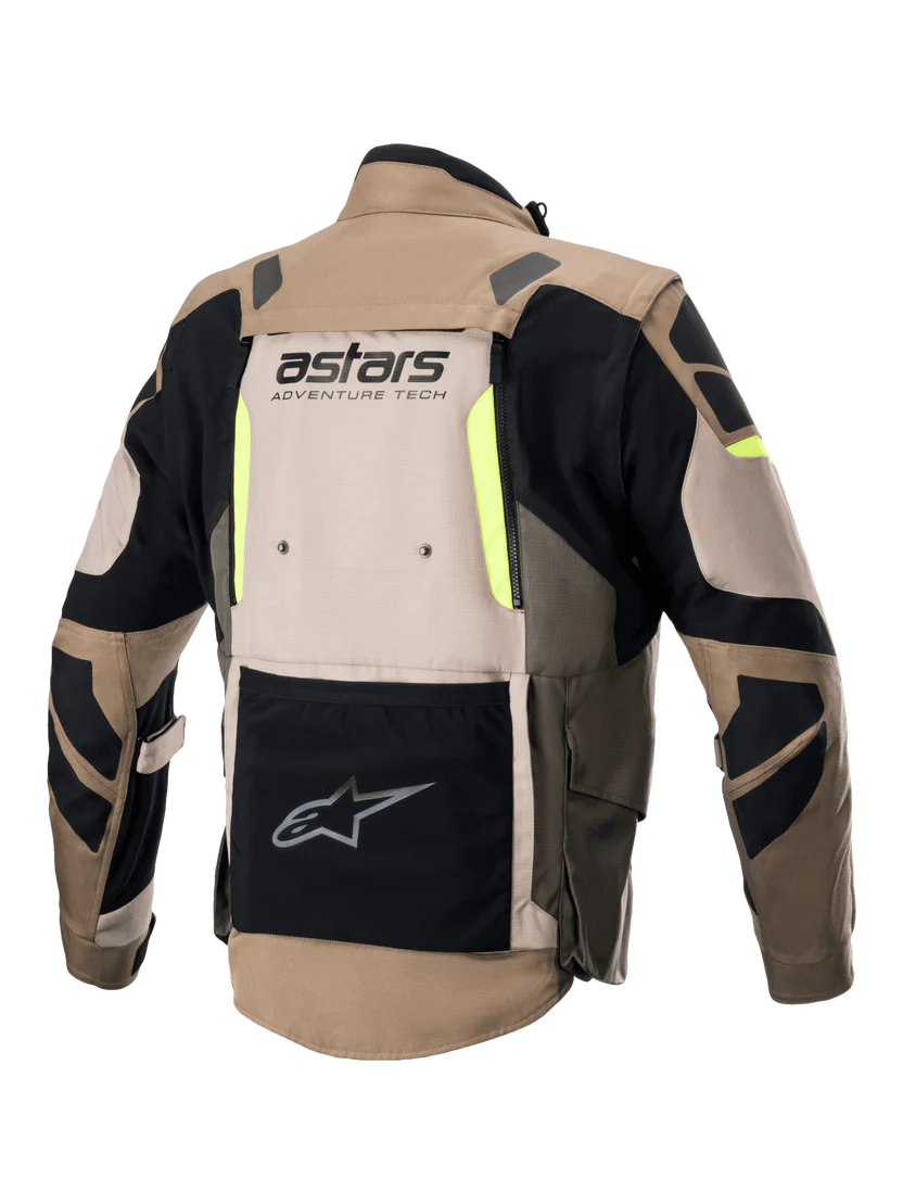 ALPINESTARS HALO DRYSTAR® JACKET- DARK KHAKI / SAND YELLOW FLUO