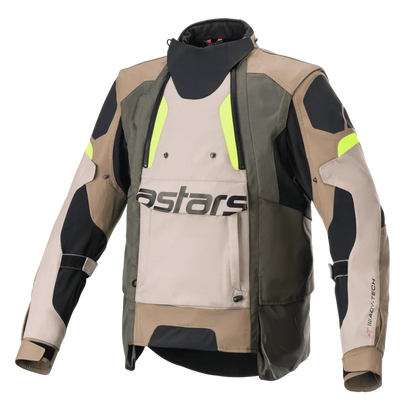 ALPINESTARS HALO DRYSTAR® JACKET- DARK KHAKI / SAND YELLOW FLUO