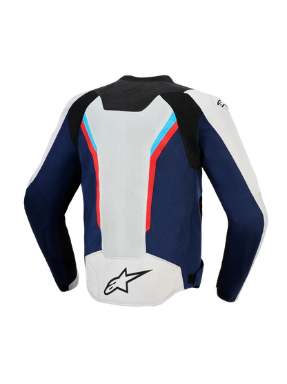 ALPINESTARS V3 AIR JACKET SILVER DEEP BLUE BRIGHT RED