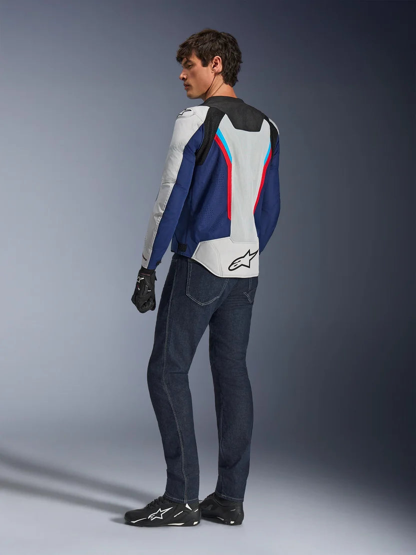 ALPINESTARS V3 AIR JACKET SILVER DEEP BLUE BRIGHT RED