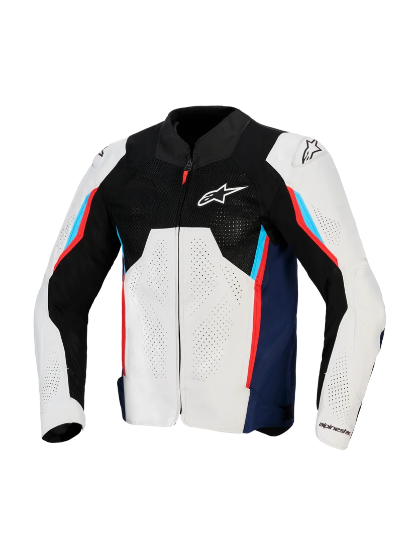 ALPINESTARS V3 AIR JACKET SILVER DEEP BLUE BRIGHT RED