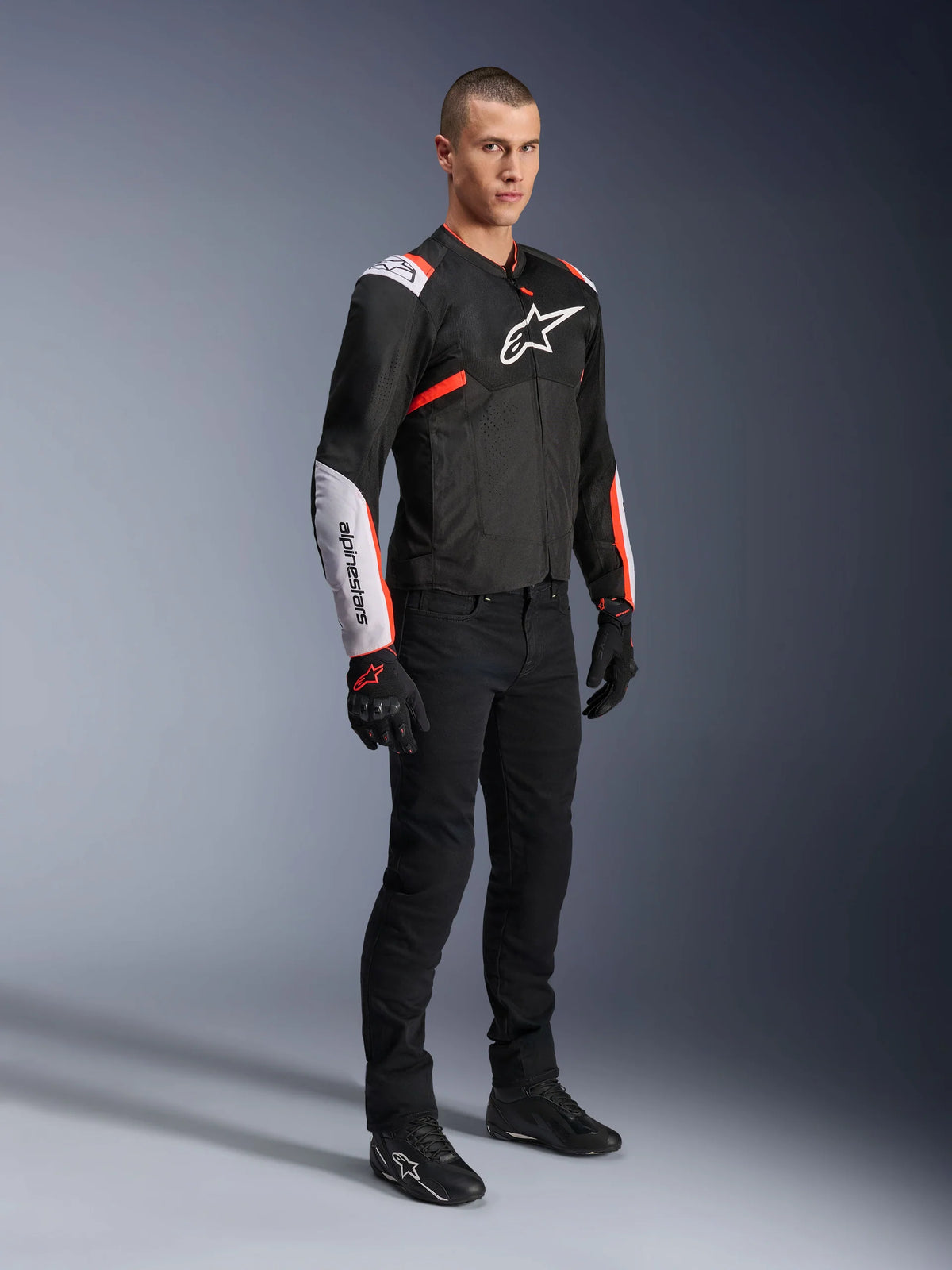 ALPINESTARS T-SPS AIR V2 JACKET BLACK / WHITE / RED FLUO