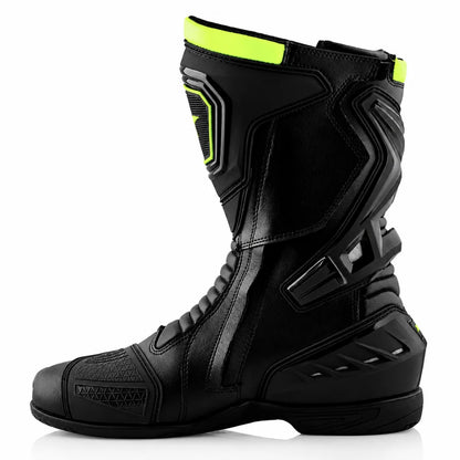 AXOR SLIP STREAM PRO RIDING BOOTS- BLACK/NEON GREEN