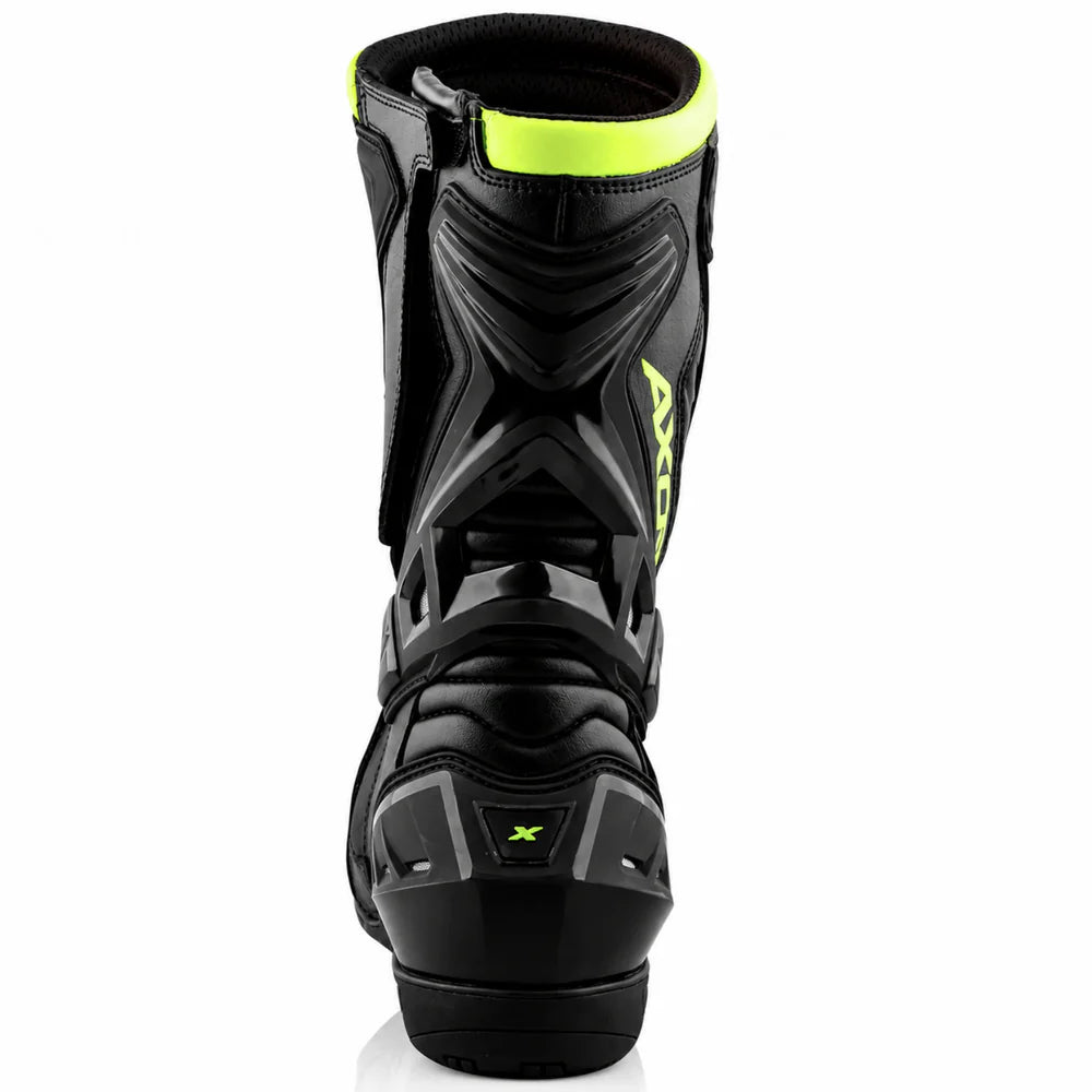 AXOR SLIP STREAM PRO RIDING BOOTS- BLACK/NEON GREEN