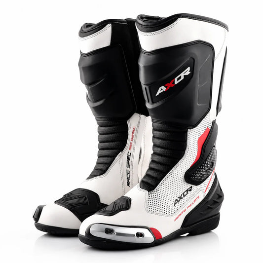 AXOR RACER TEC BOOTS BLACK/WHITE/RED