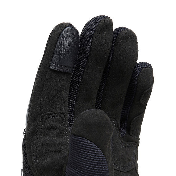 DAINESE MIG 3 AIR TEX GLOVES - BLACK/RED-FLUO