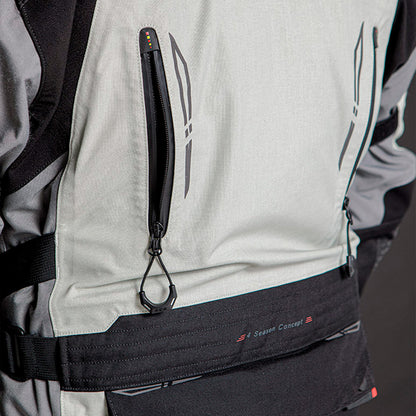 LS2 APOLLO MAN ALL WEATHER JACKET BLACK RED GREY