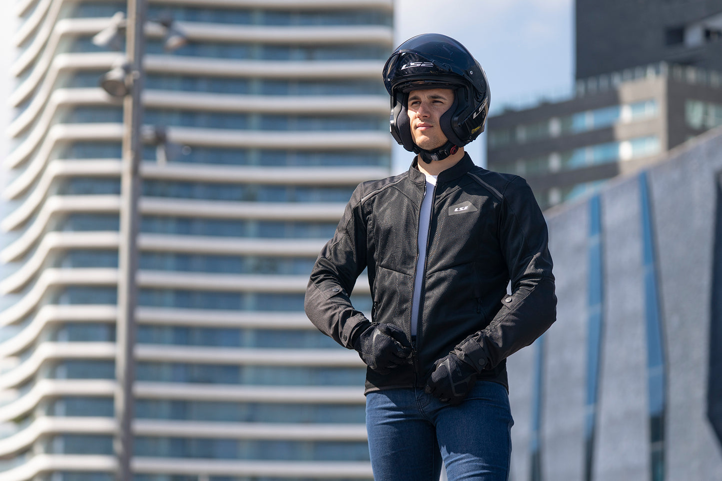 LS2 BREEZE MAN JACKET BLACK BLACK