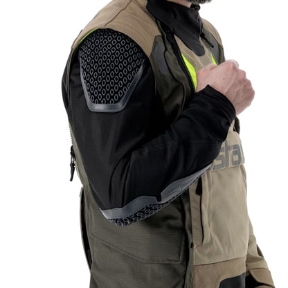ALPINESTARS HALO DRYSTAR® JACKET- DARK KHAKI / SAND YELLOW FLUO