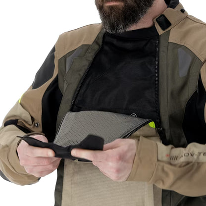ALPINESTARS HALO DRYSTAR® JACKET- DARK KHAKI / SAND YELLOW FLUO