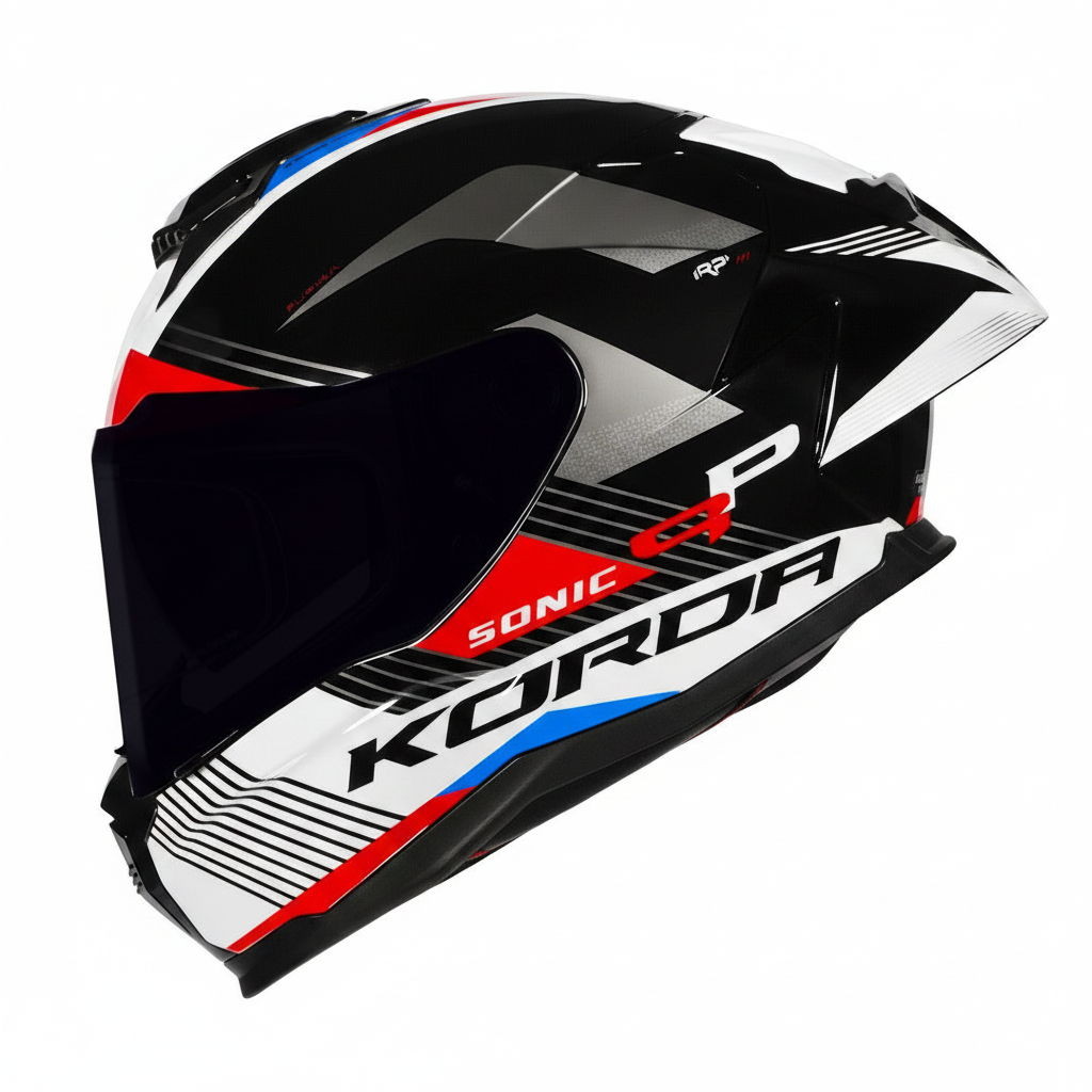 KORDA SONIC GP FURIOSA WHITE RED HELMET