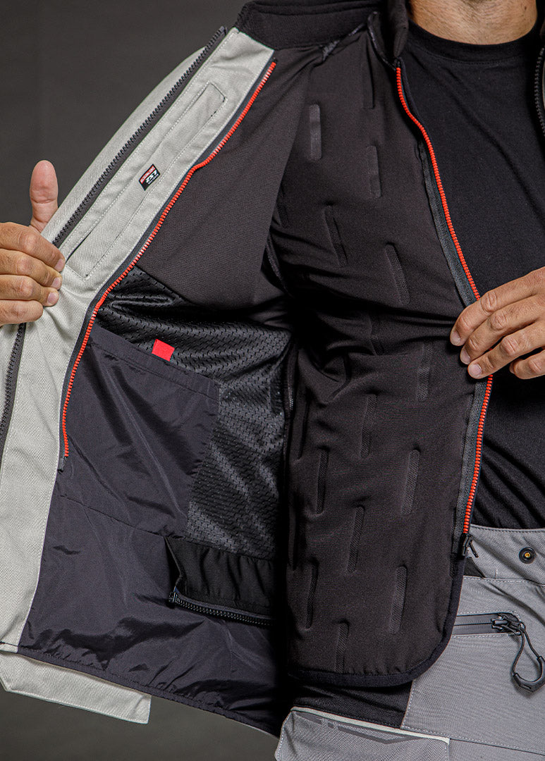 LS2 APOLLO MAN ALL WEATHER JACKET BLACK RED GREY