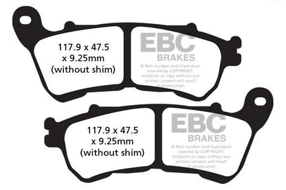 EBC BRAKES-FA640HH FULLY SINTERED - (FRONT)