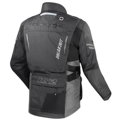 LS2 BREAKOUT MAN JACKET BLACK GREY (AA CERTIFIED)