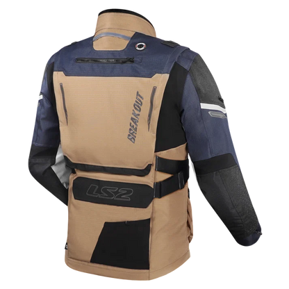 LS2 BREAKOUT MAN JACKET SAND-BLUE-GREY (AA CERTIFIED)