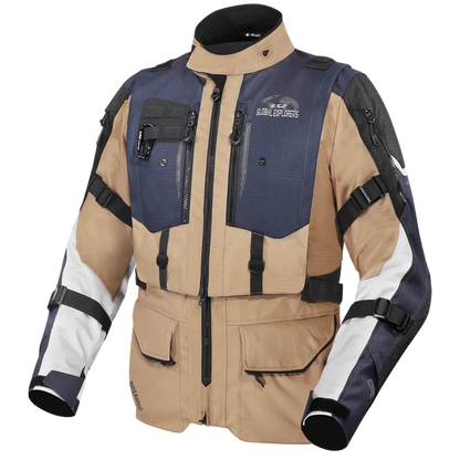 LS2 BREAKOUT MAN JACKET SAND-BLUE-GREY (AA CERTIFIED)