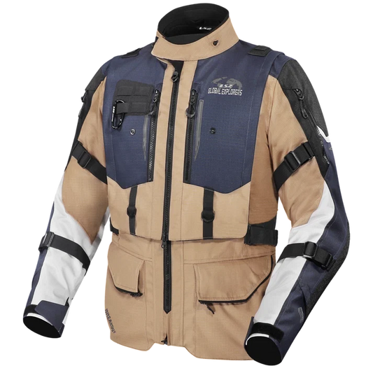 LS2 BREAKOUT MAN JACKET SAND-BLUE-GREY (AA CERTIFIED)
