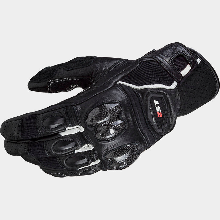 LS2 SPARK II LEATHER BLACK WHITE