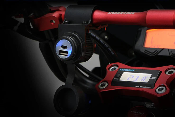CLIFF TOP HANDLEBAR MOUNTED 36W PD USB-C + QC 3.0 (PLASTIC)
