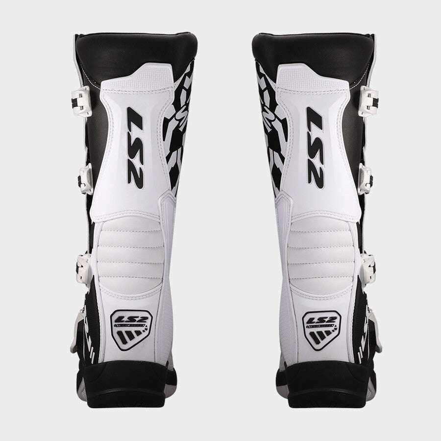 LS2 RAPTOR MOTORCYCLE BOOTS WHITE