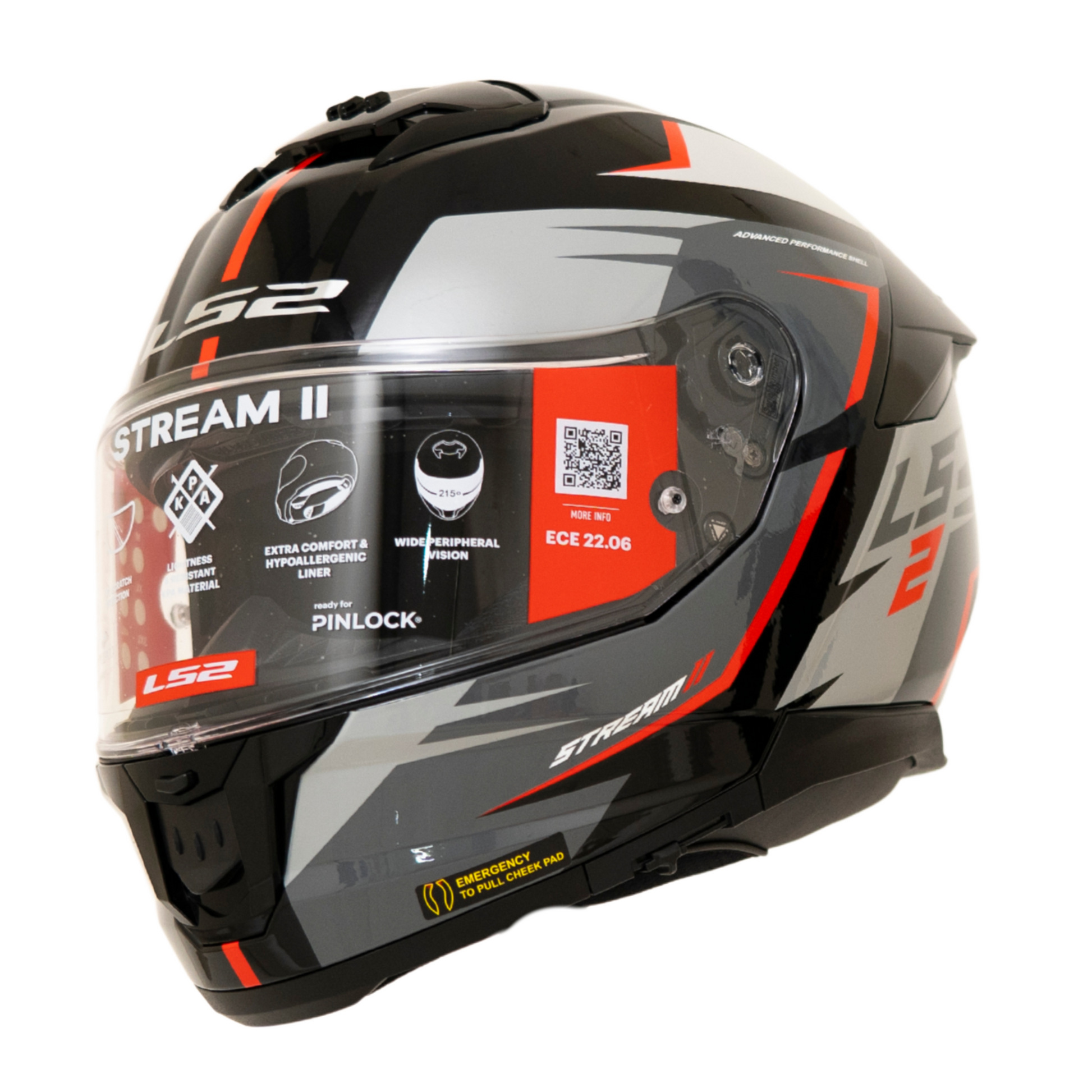 LS2 FF320 STREAM II METEOR BLACK RED – BikeFormers
