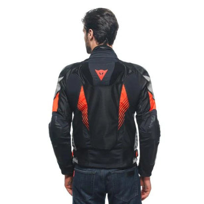 DAINESE SIPER RIDER 2 ABSOLUTESHELL JACKET BLACK/DARK-GULL-GRAY/FLUO-RED