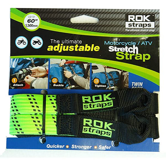ROK STRAPS HD 25MM ADJUSTABLE - GREEN BLACK STRIPES