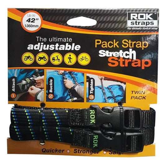 ROK STRAPS MD 16MM ADJUSTABLE - BLACK BLUE GREEN