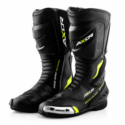 AXOR RACER TEC BOOTS BLACK NEON GREEN