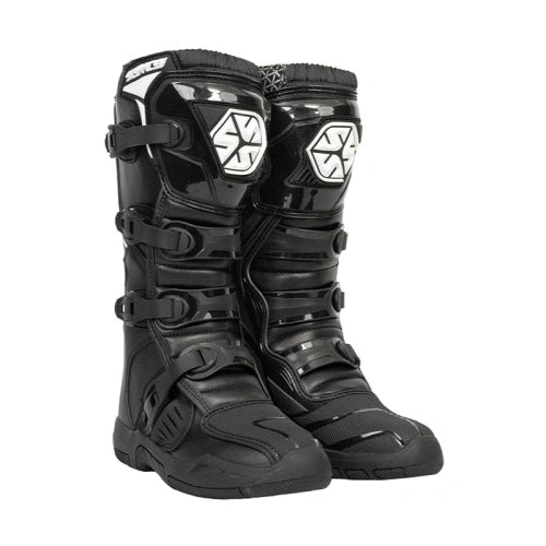 SCOYCO MBM009-2  ALL-WEATHER MOTORCYCLE BOOTS BLACK/WHITE