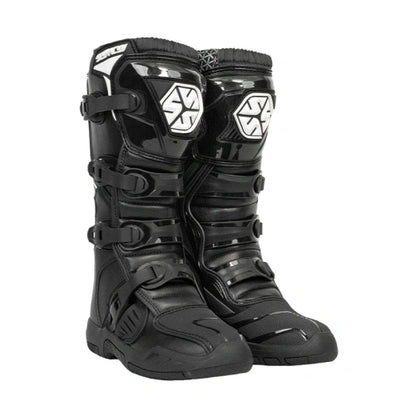 SCOYCO MBM009-2  ALL-WEATHER MOTORCYCLE BOOTS BLACK/WHITE