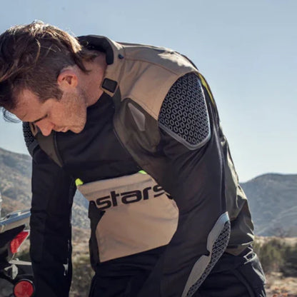 ALPINESTARS HALO DRYSTAR® JACKET- DARK KHAKI / SAND YELLOW FLUO