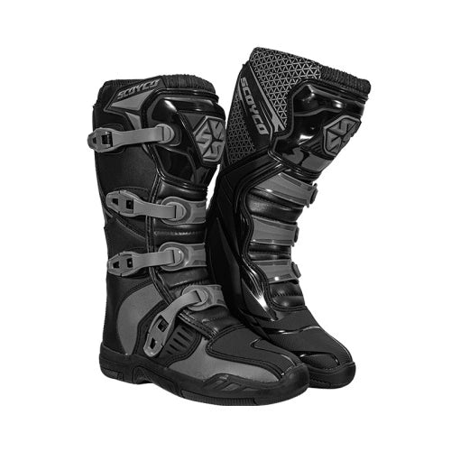 SCOYCO MBM009-2  ALL-WEATHER MOTORCYCLE BOOTS BLACK/GREY
