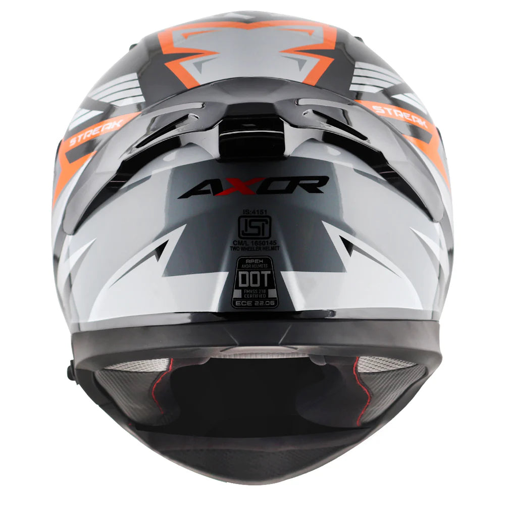 AXOR APEX STREAK HELMET BLACK ORANGE