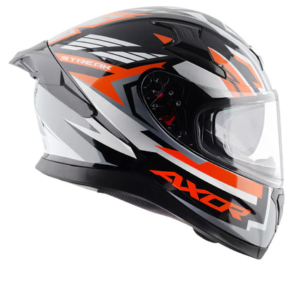 AXOR APEX STREAK HELMET BLACK ORANGE