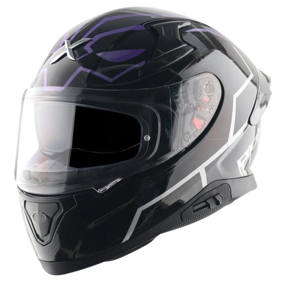 AXOR APEX MARVEL BLACK PANTHER HELMET BLACK PURPLE – BikeFormers