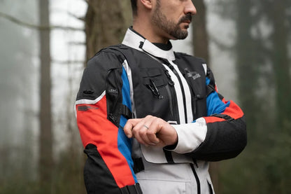 LS2 BREAKOUT MAN JACKET GREY-BLUE-RED (AA CERTIFIED)