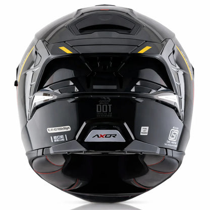 AXOR BRUTALE KRYPTIC DUAL SPOILER HELMET BLACK BLUE