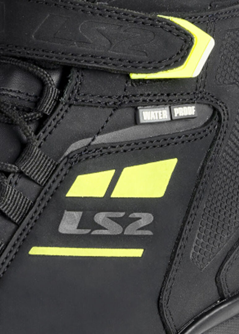 LS2 GARRA WATERPROOF BOOTS – BLACK / HI-VIZ YELLOW