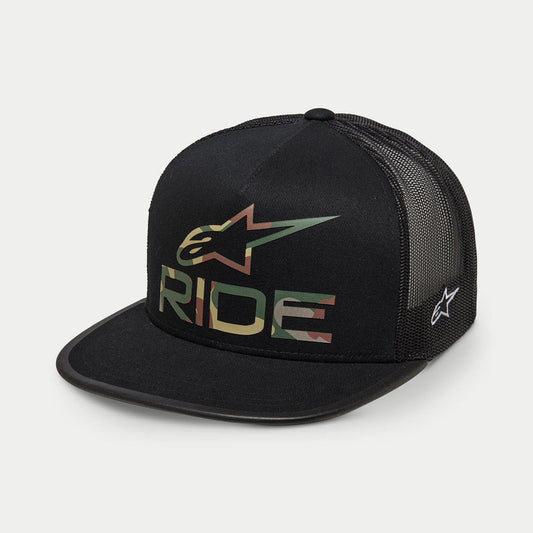 ALPINESTARS RIDE 4.0 CAMO TRUCKER HAT-BLACK