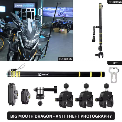 SMNU RETRACTABLE MOTOCYCLE CAMERA MOUNT| STANDARD & ANTI-THEFT LOCKING VERSION
