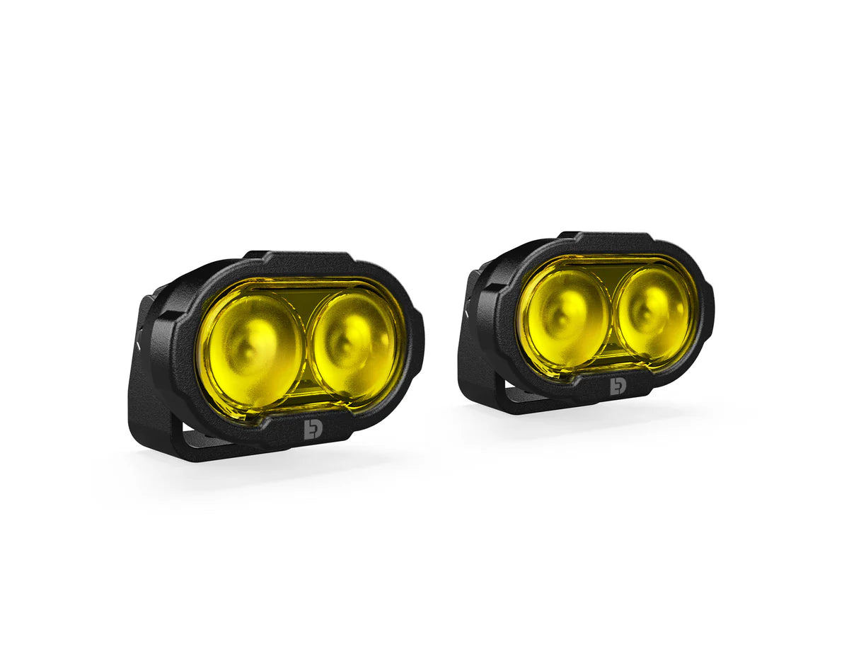 DENALI DL2 AUXILIARY LED LIGHTS – YELLOW – LIGHT ONLY – SET OF 2