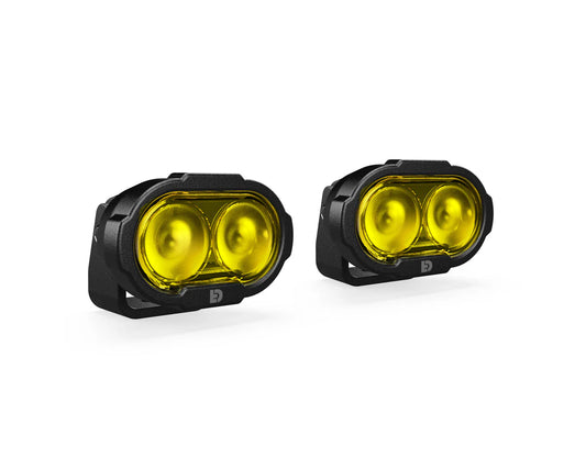 DENALI DL2 AUXILIARY LED LIGHTS – YELLOW – LIGHT ONLY – SET OF 2