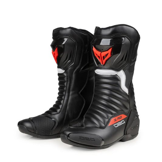 DSG GP-X RIDING BOOTS BLACK RED