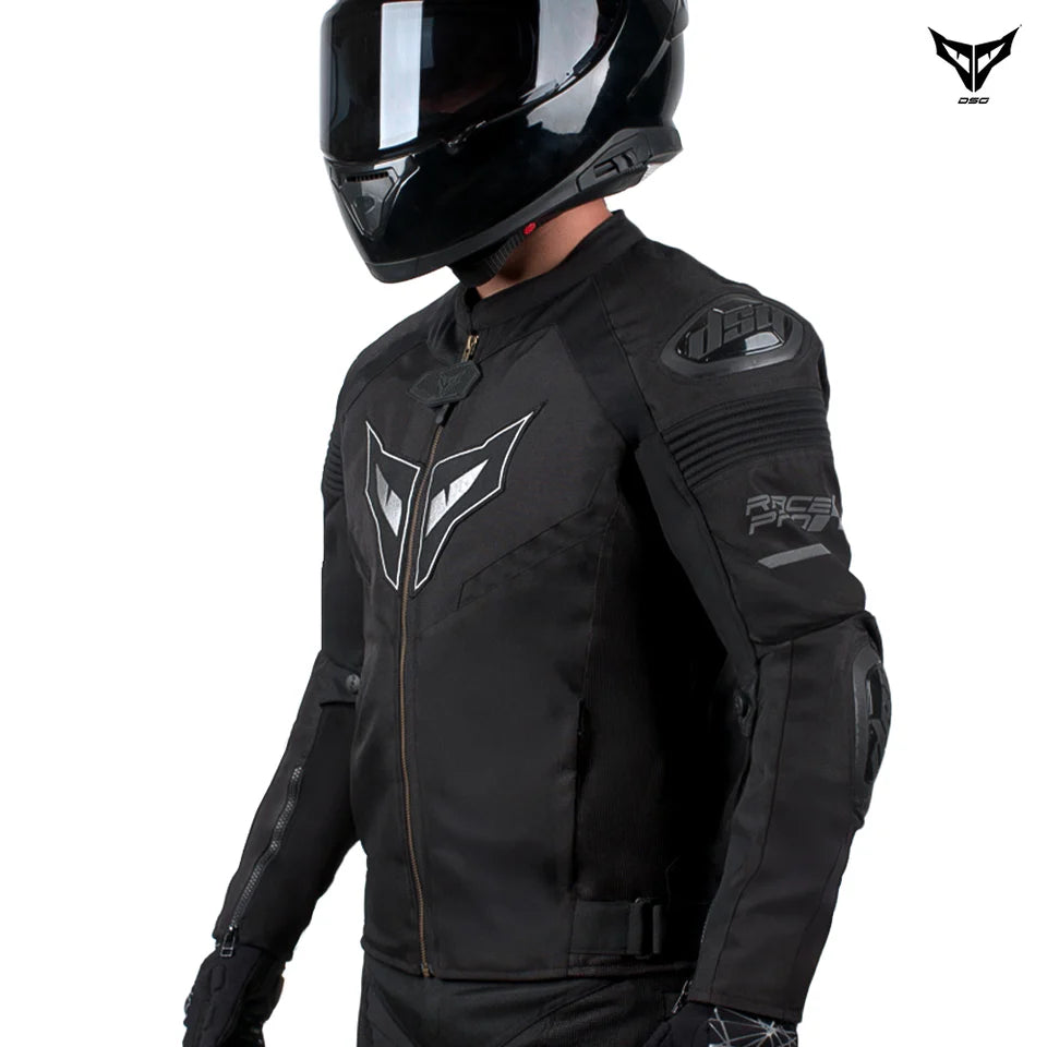 DSG RACE PRO V3 BLACK RIDING JACKET BLACK